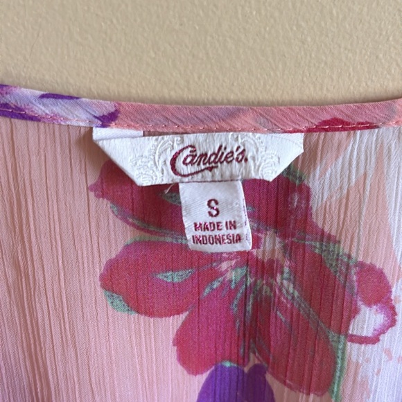 Candies cute floral pink and purple blouse S - Picture 5 of 5